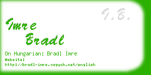 imre bradl business card